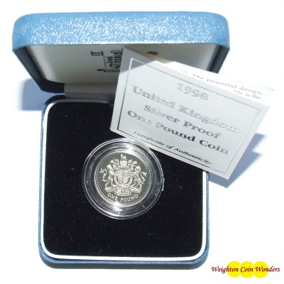 1998 Silver Proof £1 - Click Image to Close